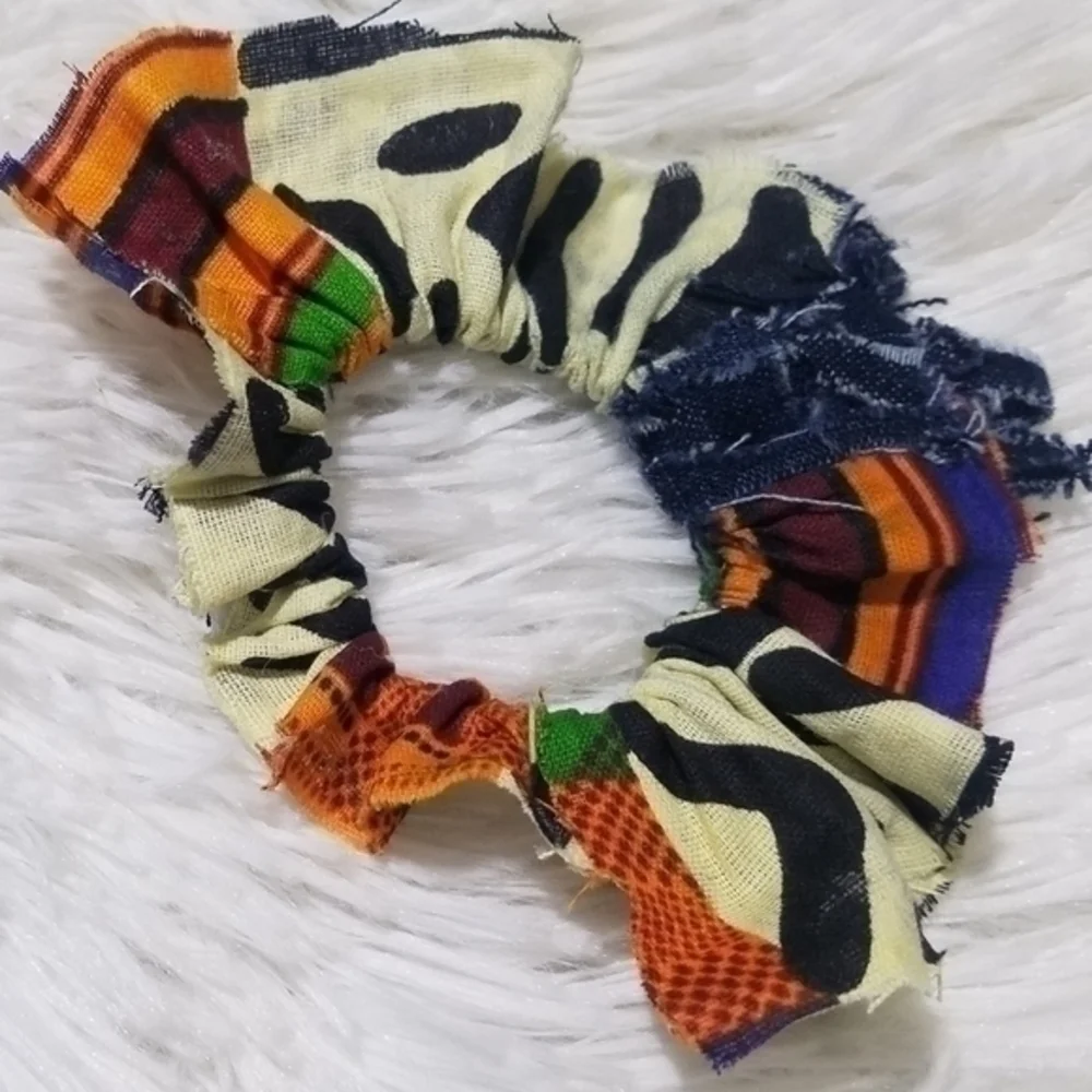 TASTY RAW EDGE KENTE & DENIM- 